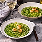 Zeta Örtrisotto med pilgrimsmusslor och rucola