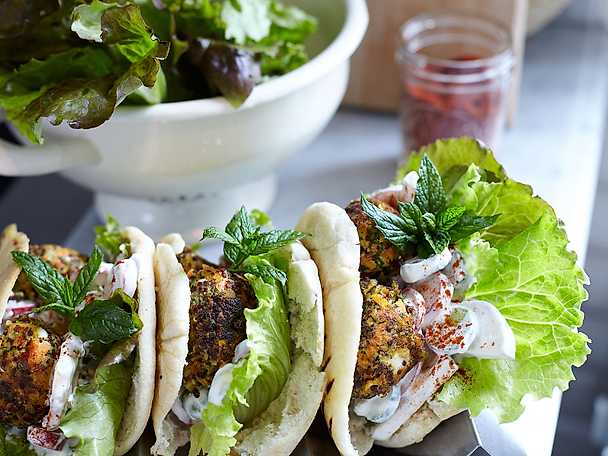 Morotsfalafel med äppeltzatziki