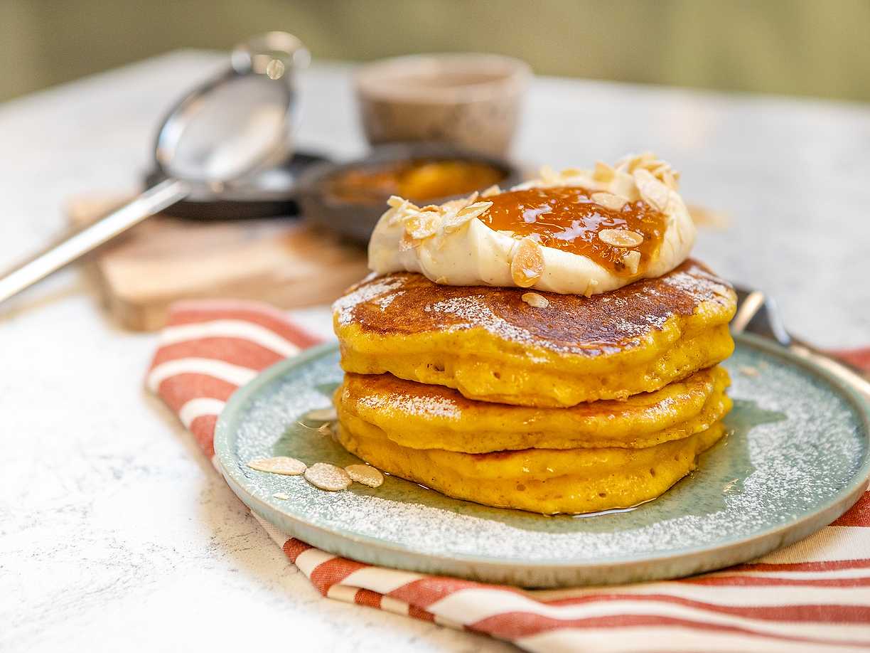 Amerikanska pannkakor med saffran
