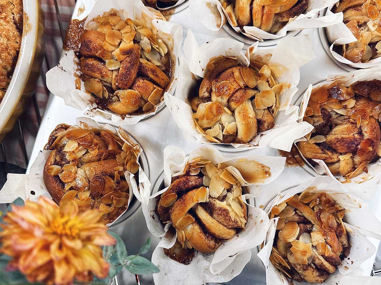Äppelbullar med knäckig tosca