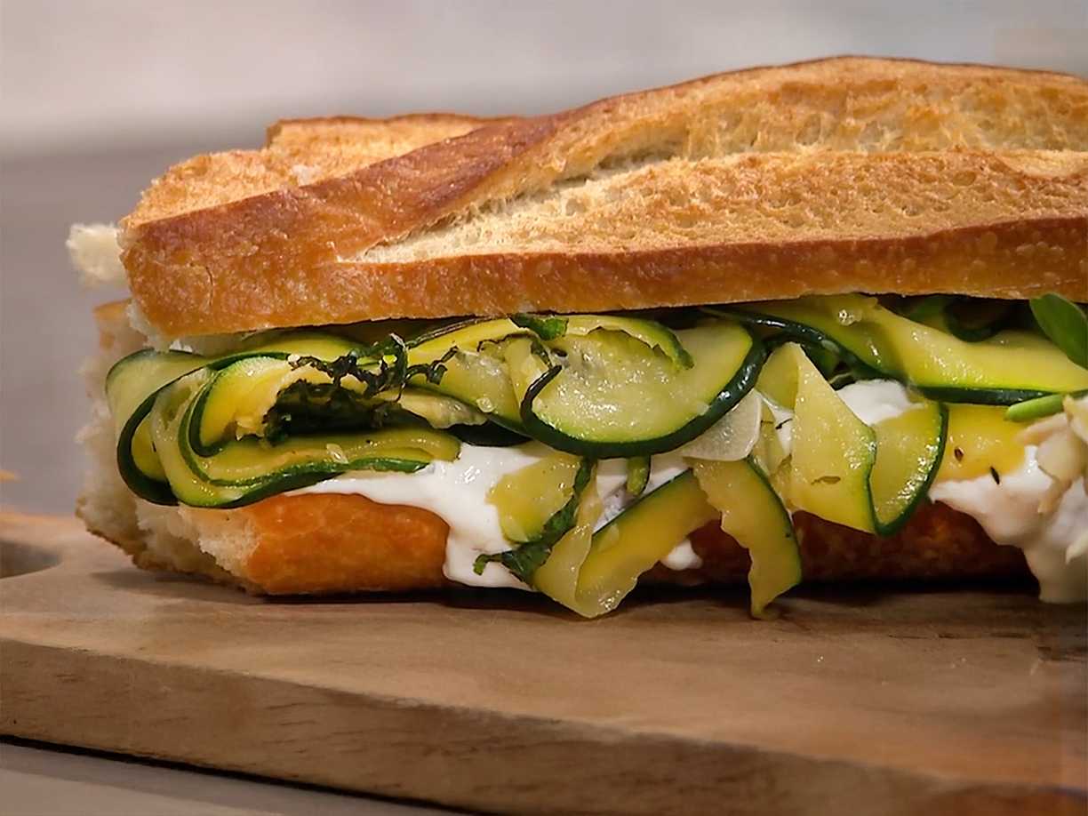 Baguette med zucchiniröra
