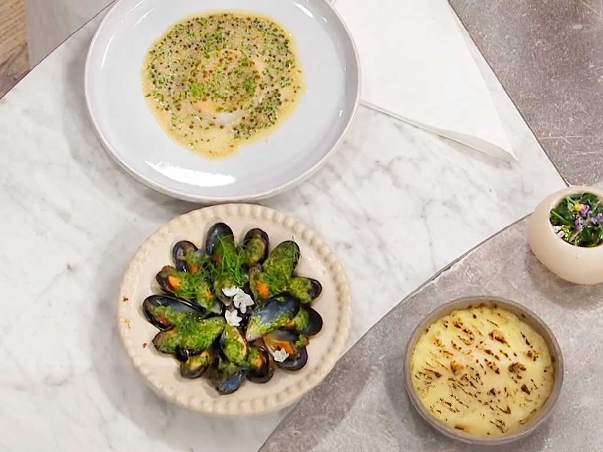 Bakad torsk med smörsås