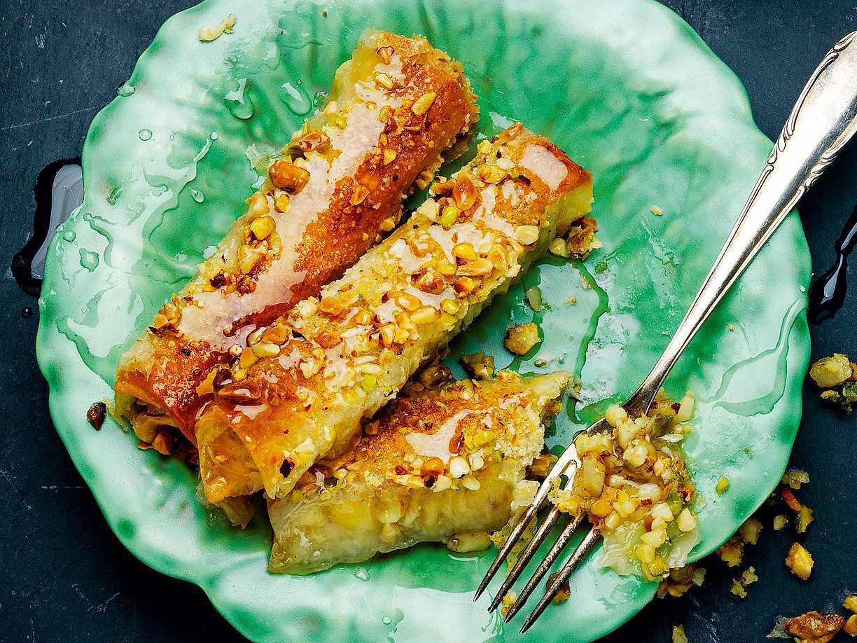 Baklavarullar med äpplen