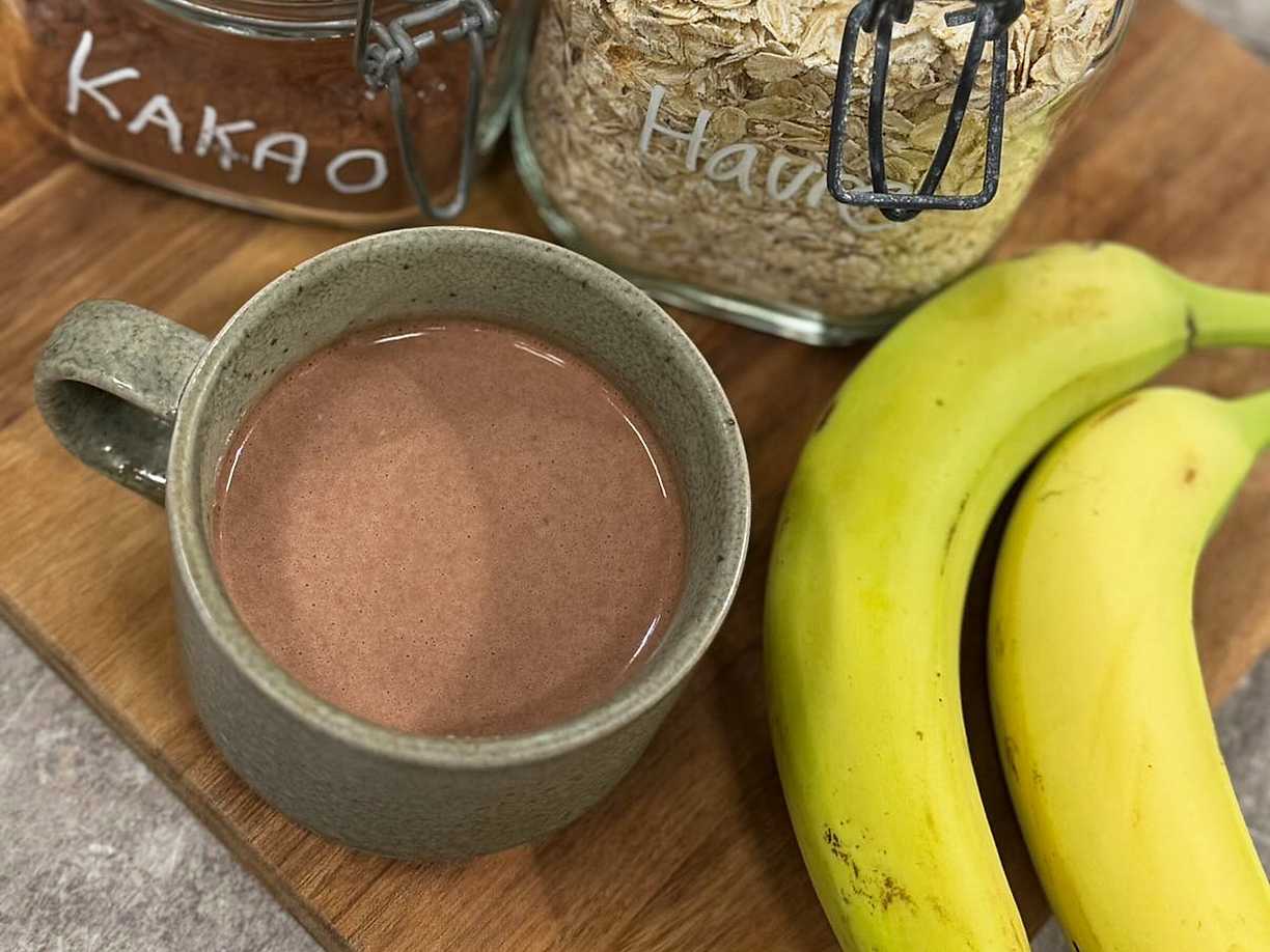 Banan- och chokladshake