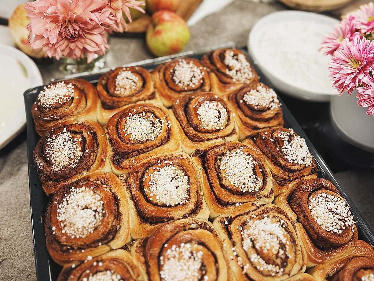 Briocherolls med äpple