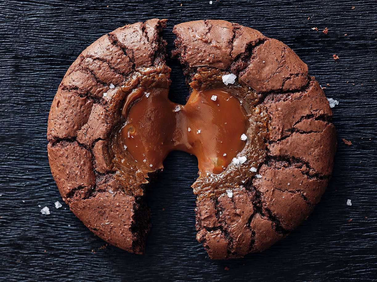 Brownie cookie med salt kola
