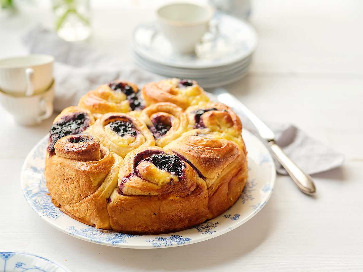 Butterkaka med blåbär