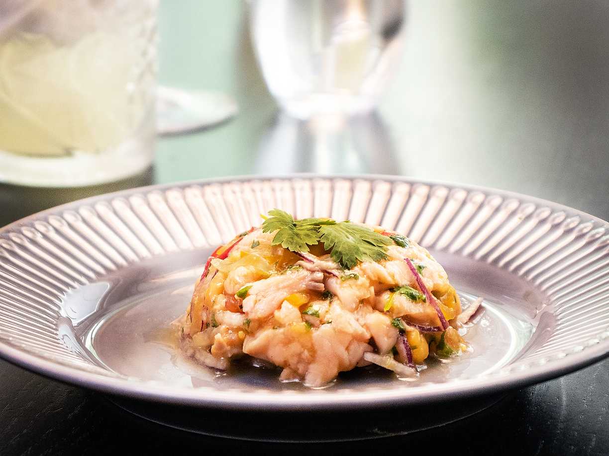 Ceviche med kokosdrink