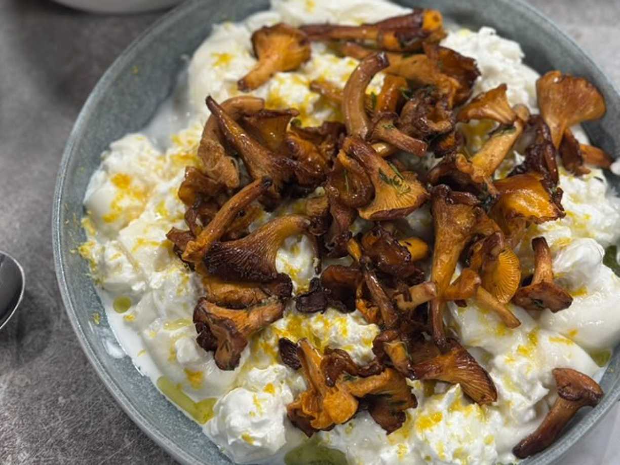 Burratakräm med kantareller