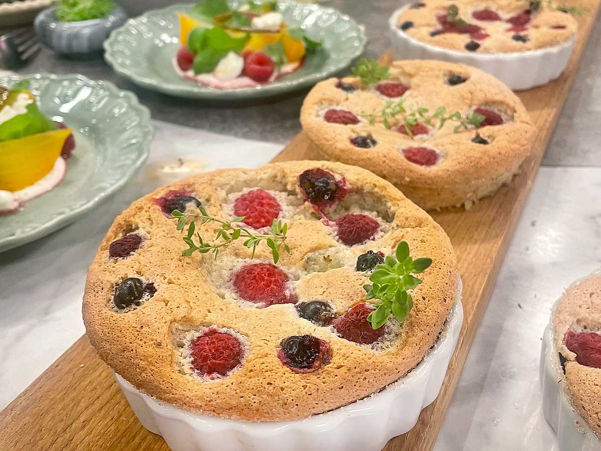 Clafoutis med hallon