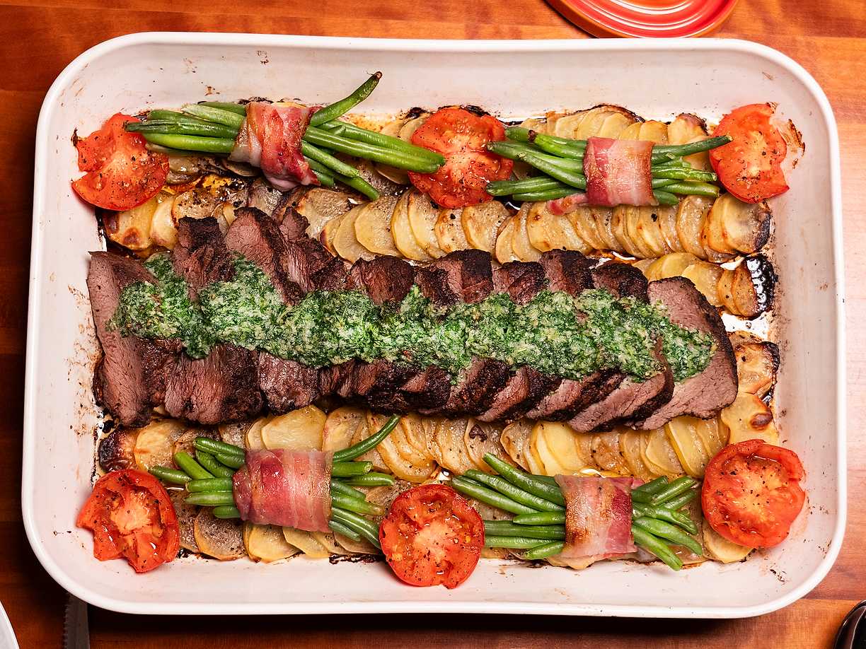 Coeur de filet Provencale med haricots verts