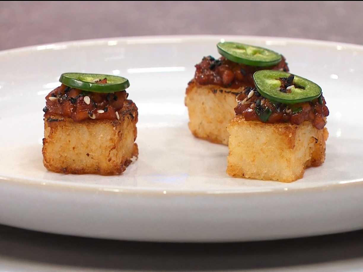 Crispy rice med spicy falukorv