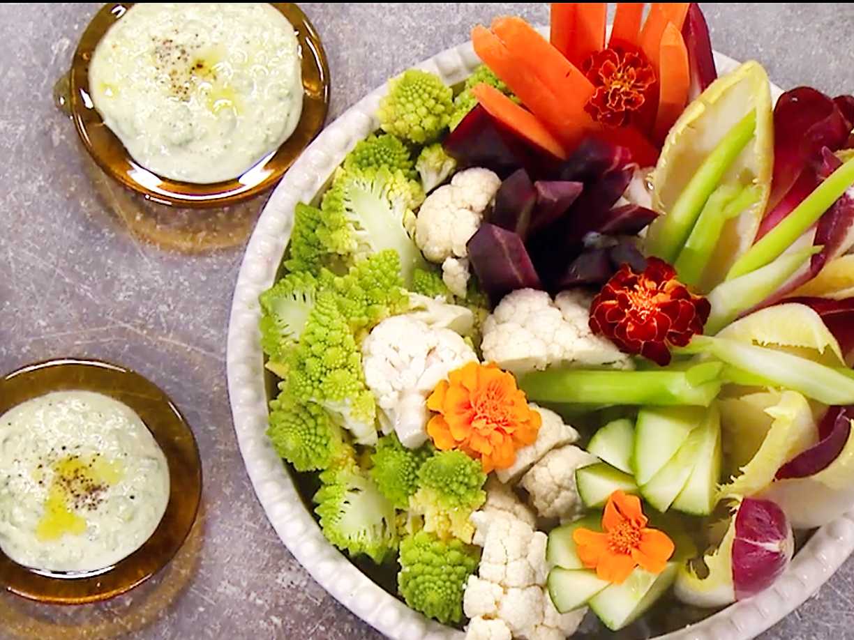 Crudité med dipp