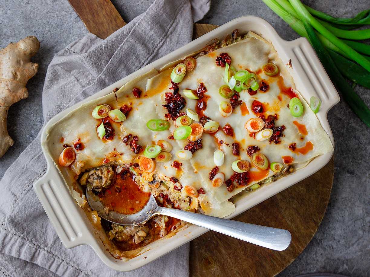 Dumpling lasagne