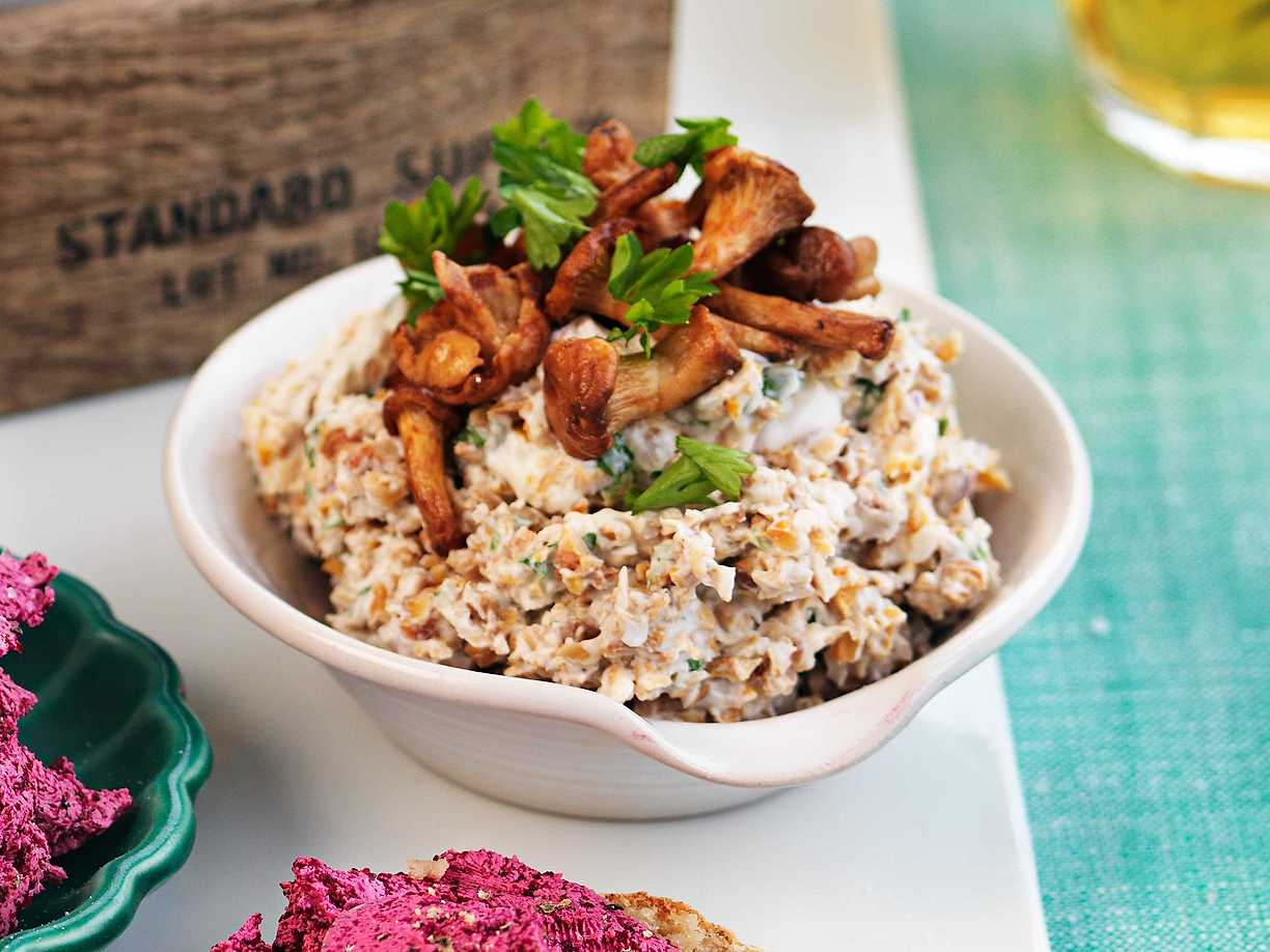 Enkel kantarellröra med färskost