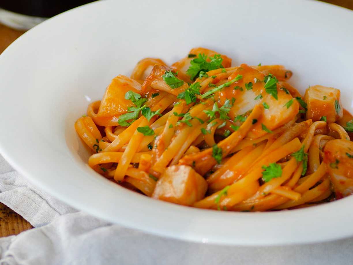 Fettucine med sol, vind och vatten