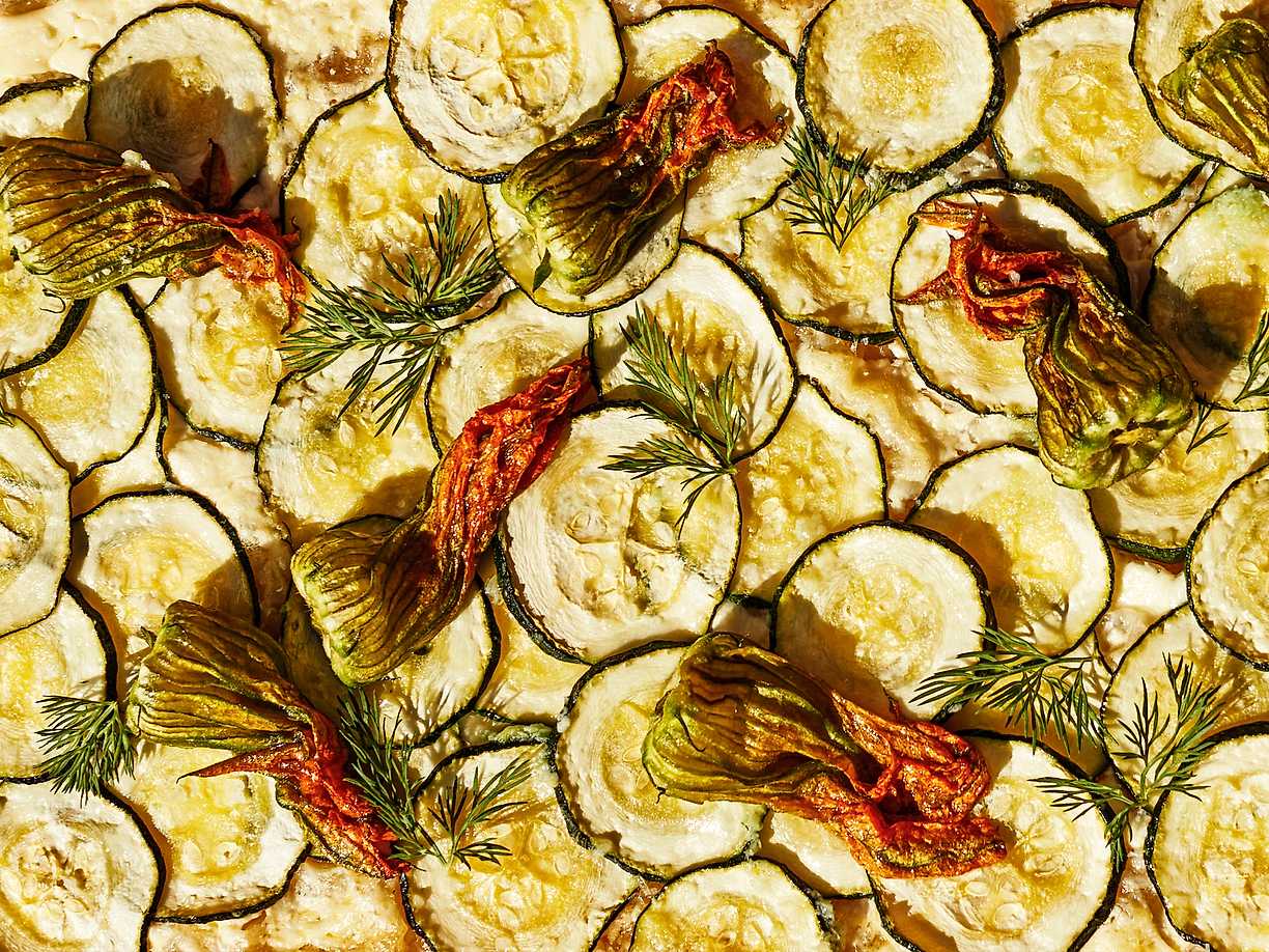 Filodegsflarn med zucchini