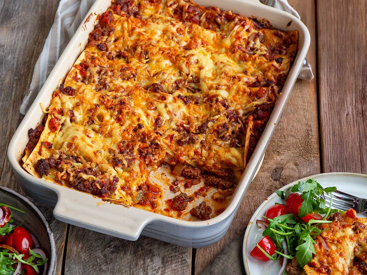 Mustig lasagne med klassiska smaker