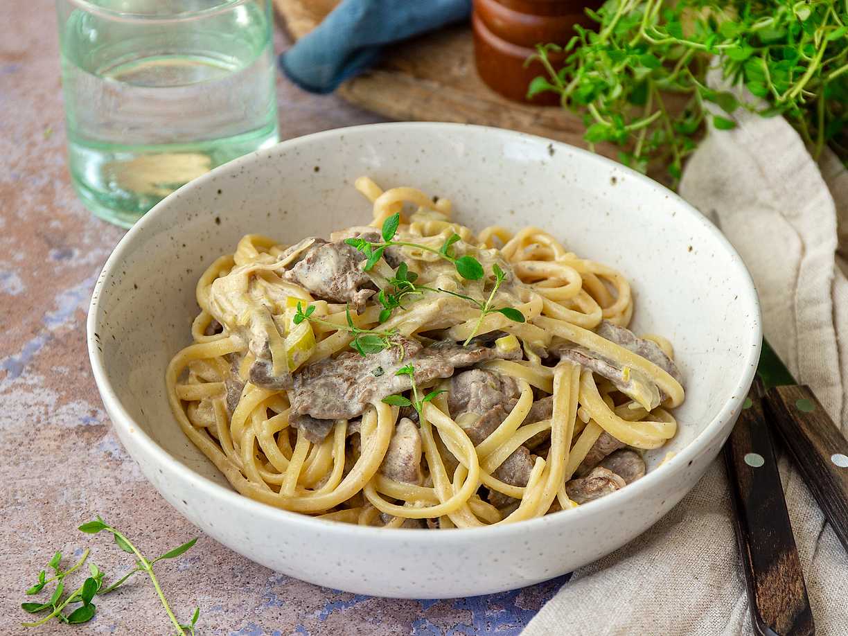 Snabb och krämig lövbiffspasta