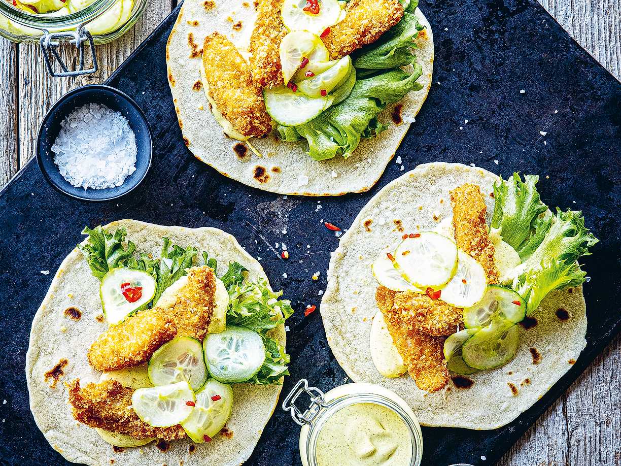 Fried chicken taco