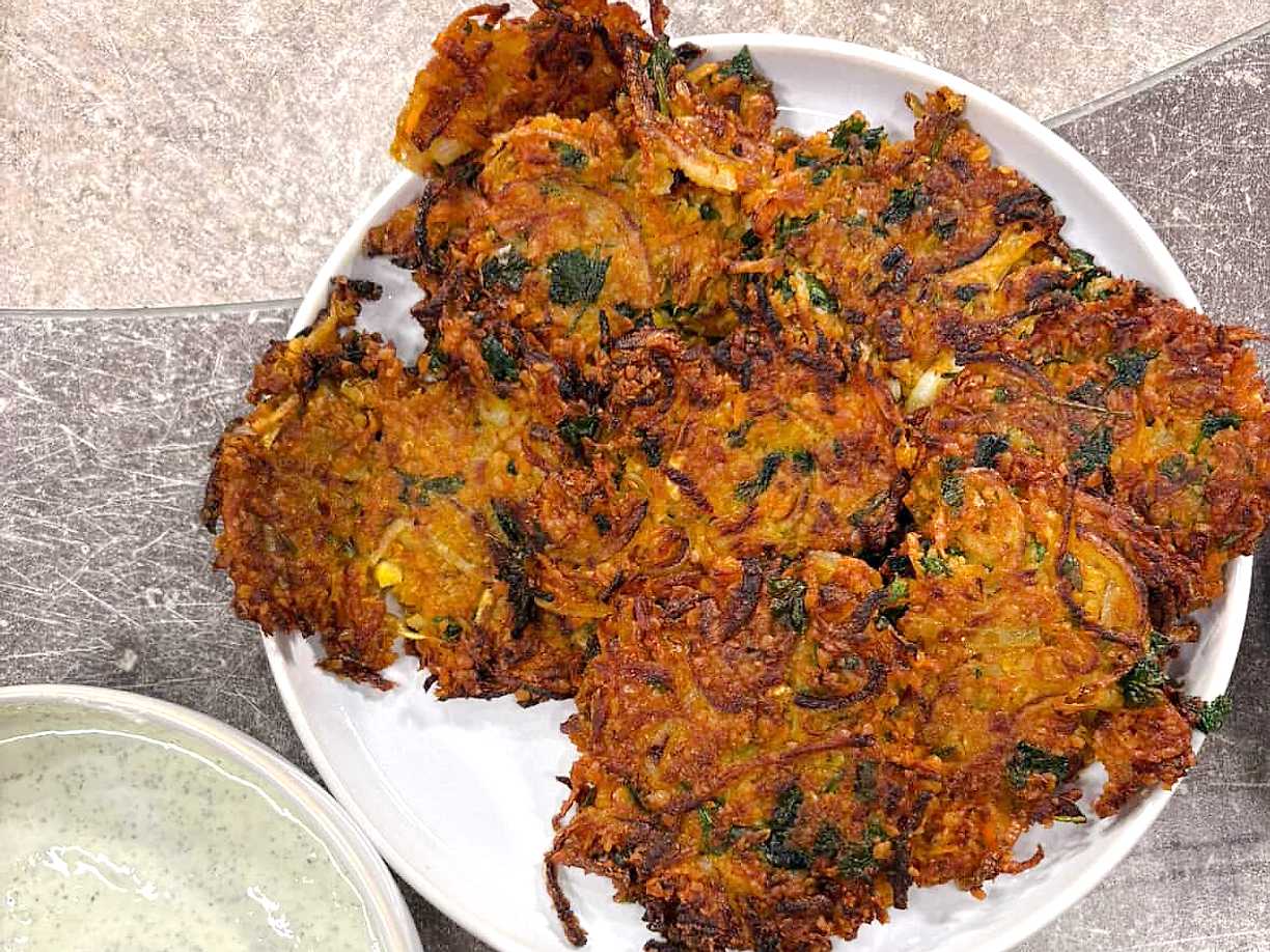 Fritters med linser och rotsaker