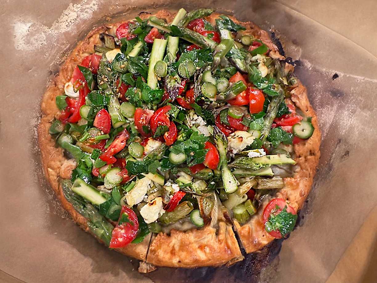 Galette med sparris