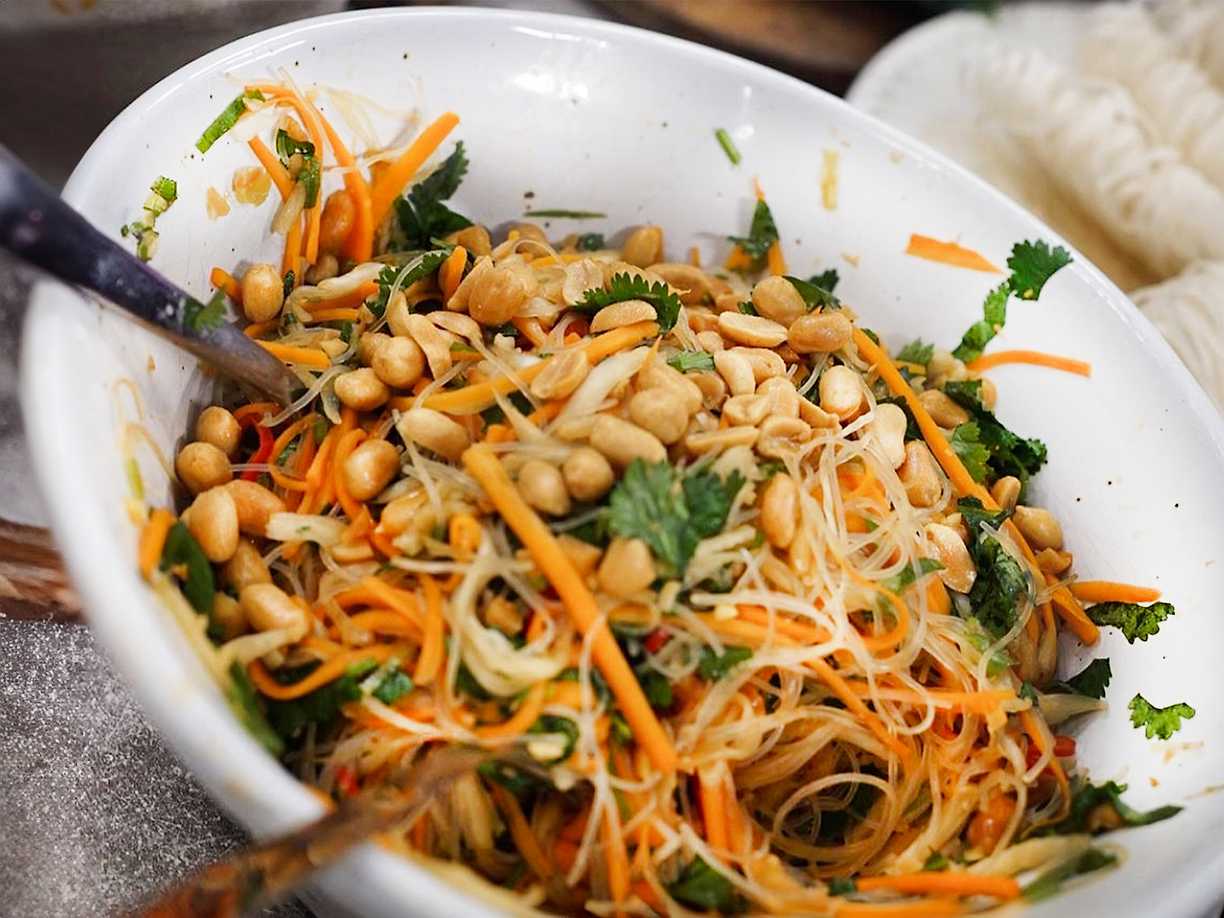 Glasnudelsallad med kål