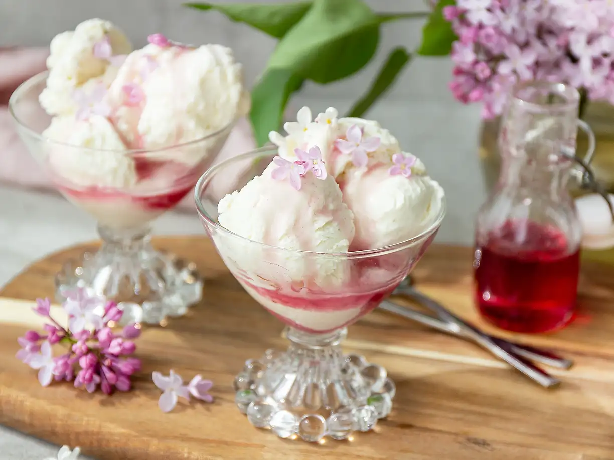 Glass med syrensirap