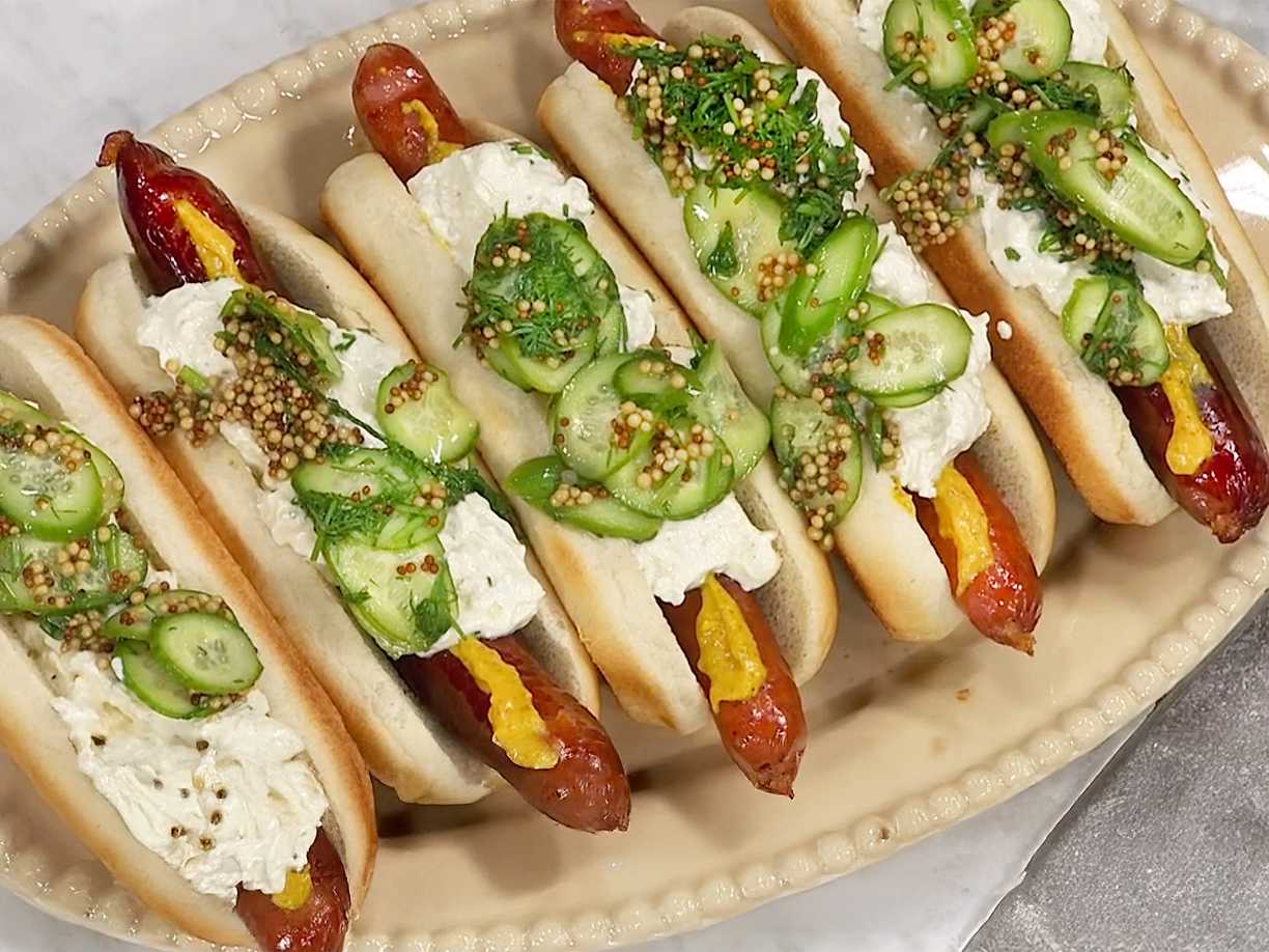 Grekisk korv med bröd