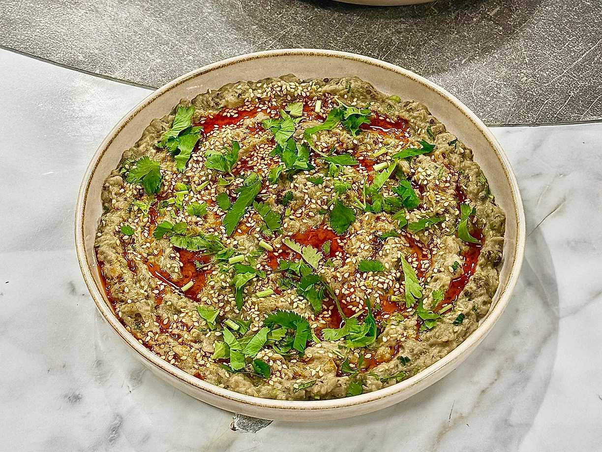 Grillad aubergineröra