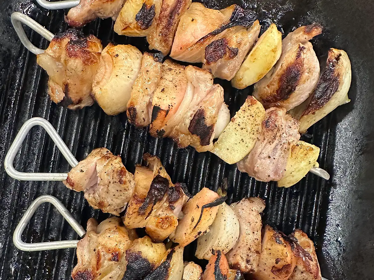 Grillspett med äpple