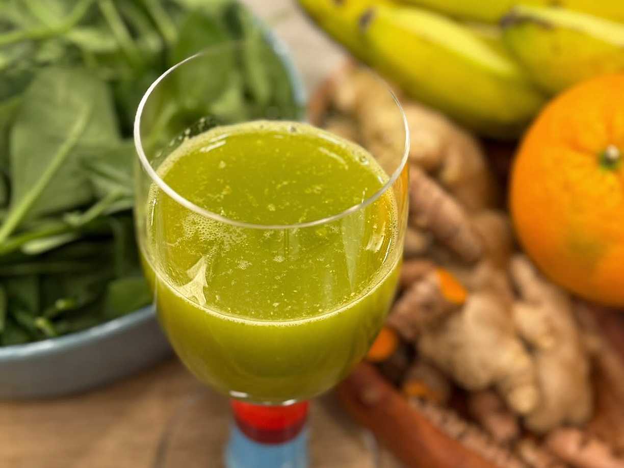 Grön smoothie med ingefära