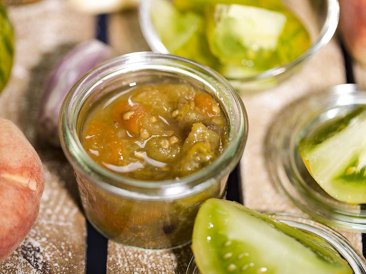 Chutney på gröna tomater