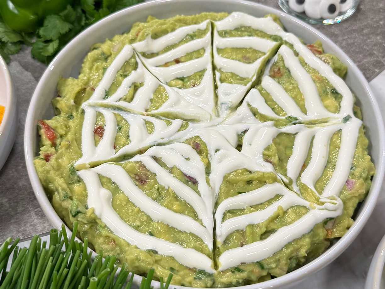 Guacamole med spindelnät