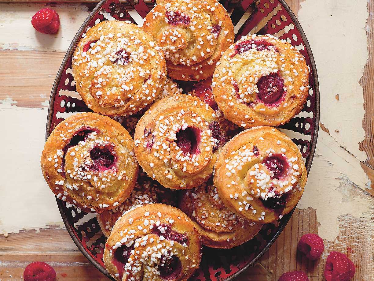 Hallonbullar på 30 minuter