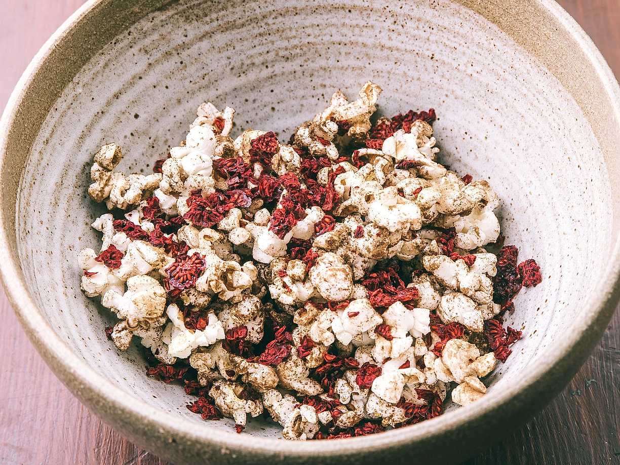Hallonlakritspopcorn