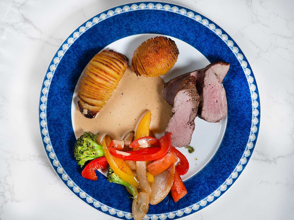 Helstekt älgryggbiff