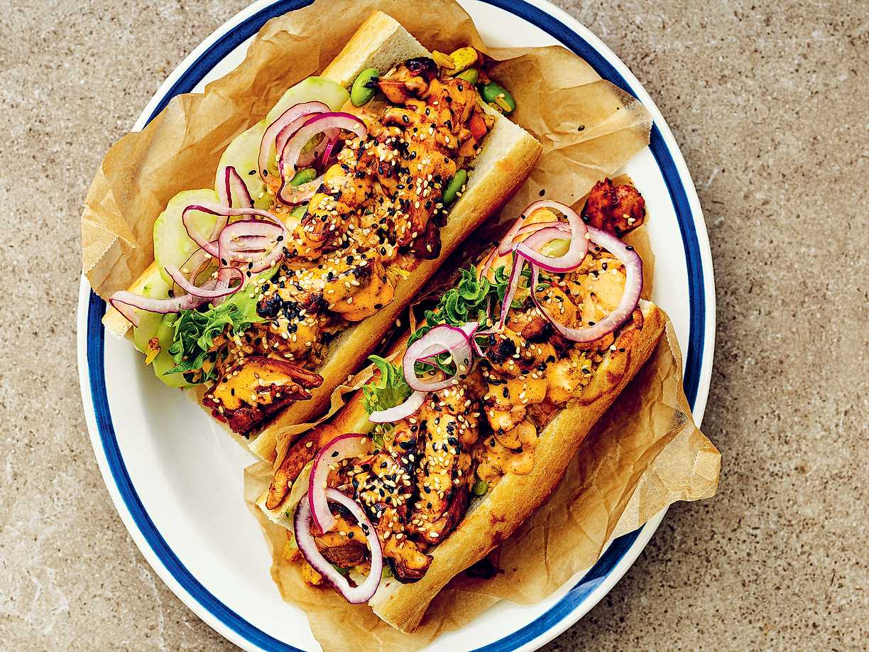 Hoisingrillad kyckling i baguette