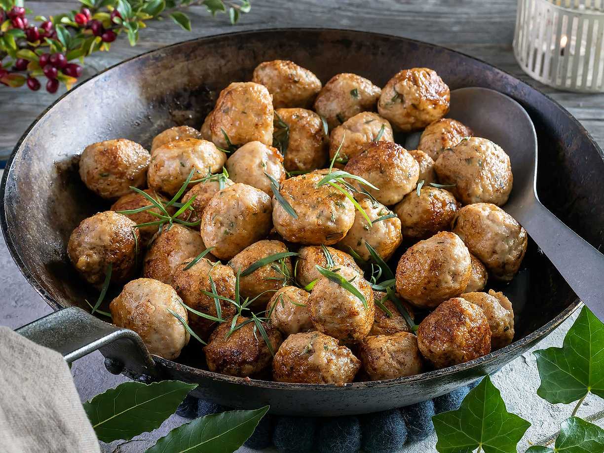 Kycklingköttbullar till jul Köket.se