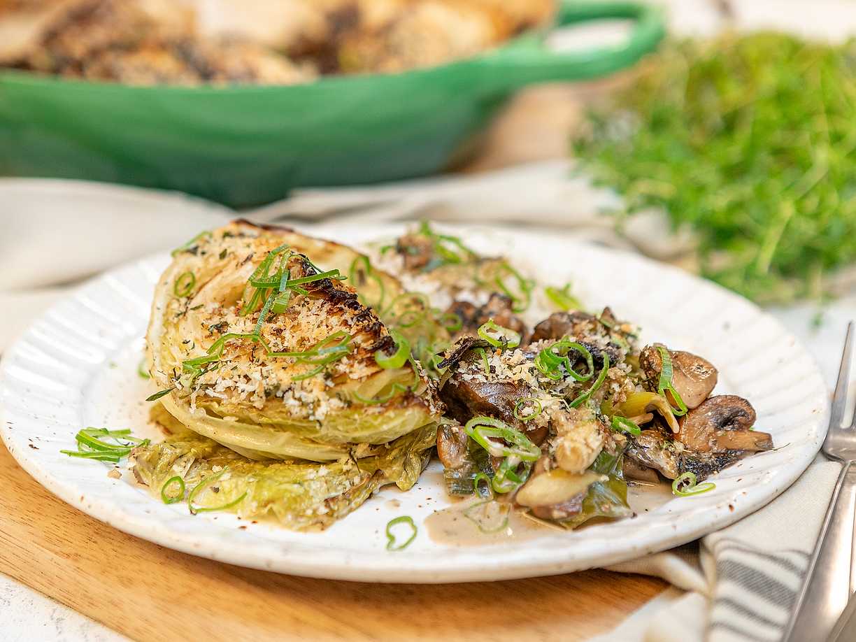 Kål- och svampgratäng