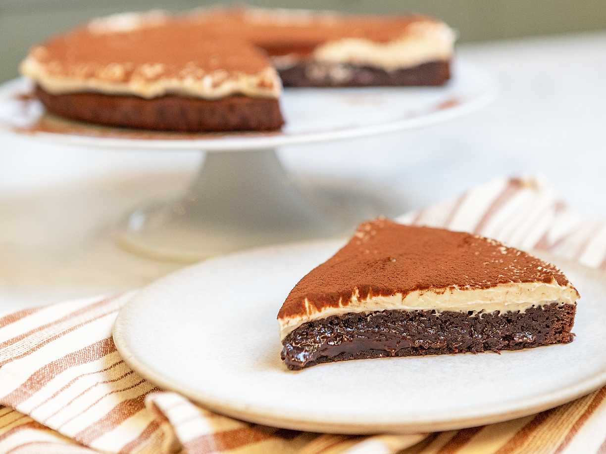 Kladdkaka med tiramisutopping