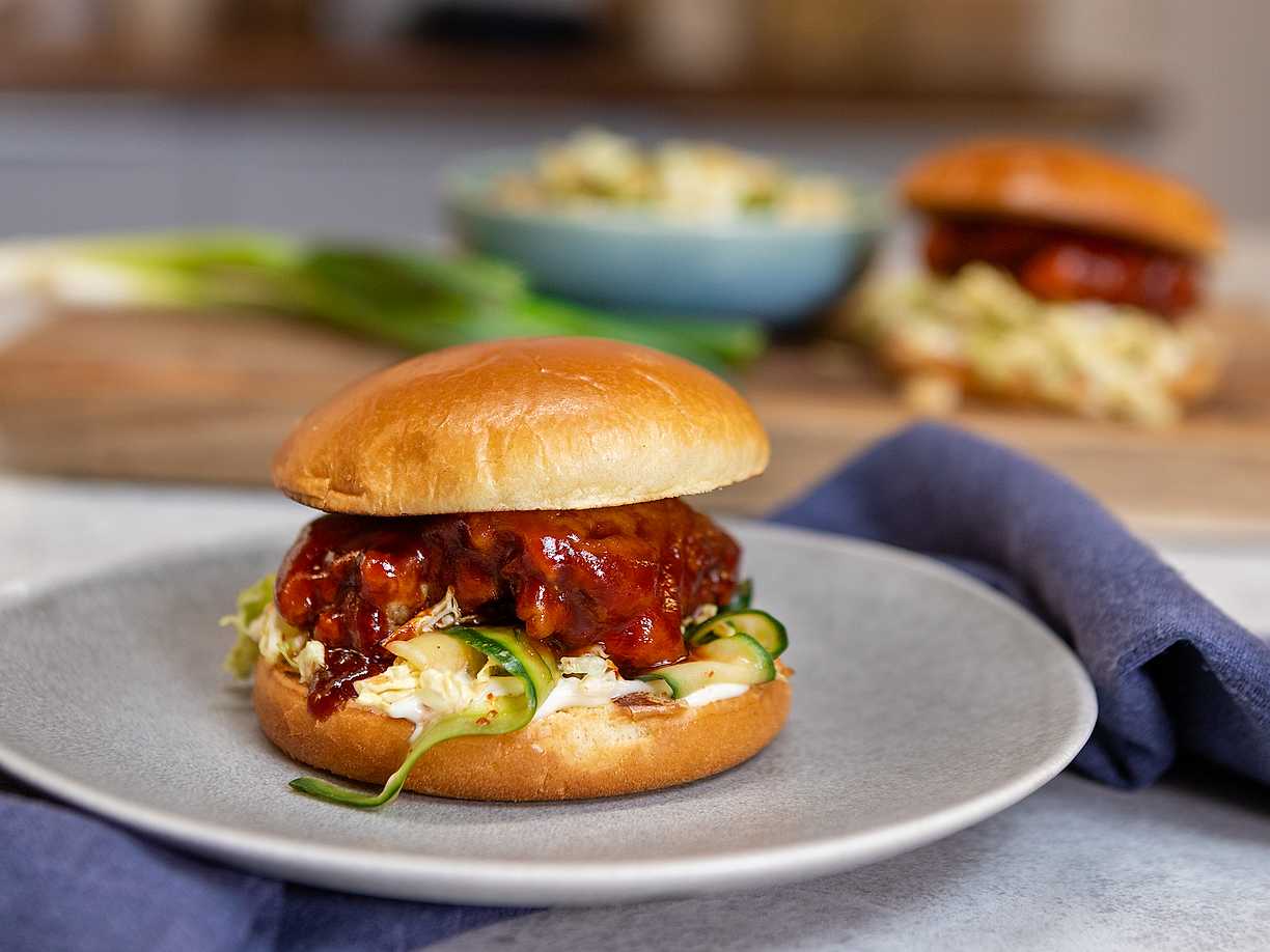 Korean fried chicken burger