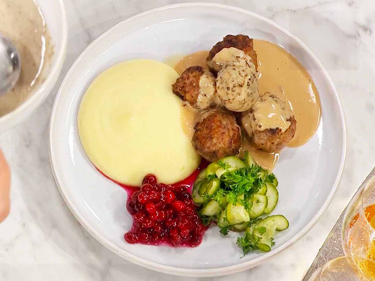 Köttbullar med potatispuré