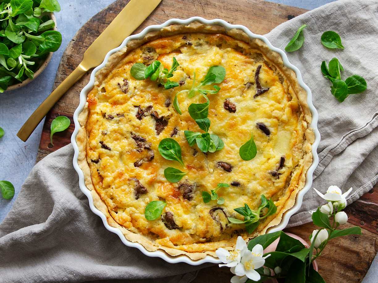 Krämig kantarellpaj
