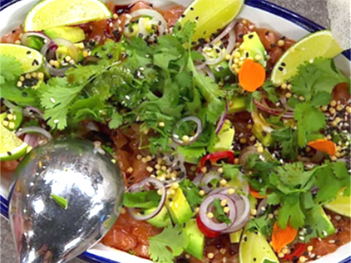 Krämig tartar på lax