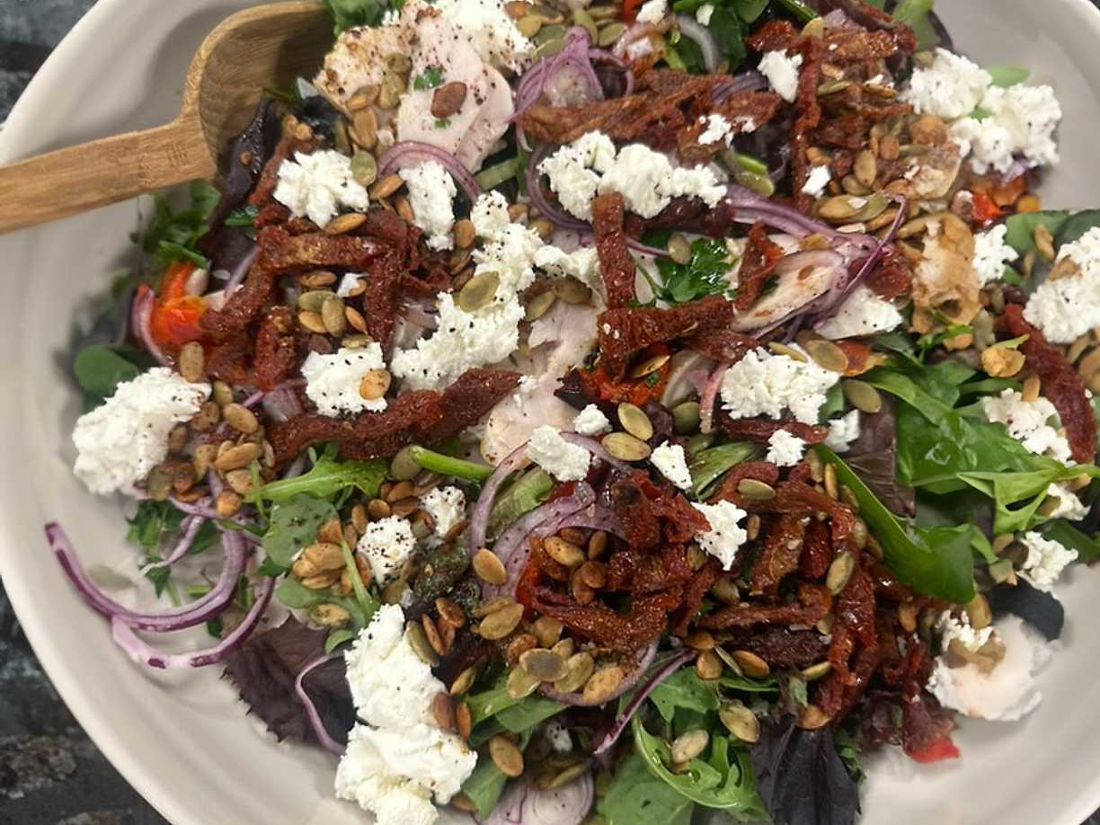 Kycklingsallad med za’atar