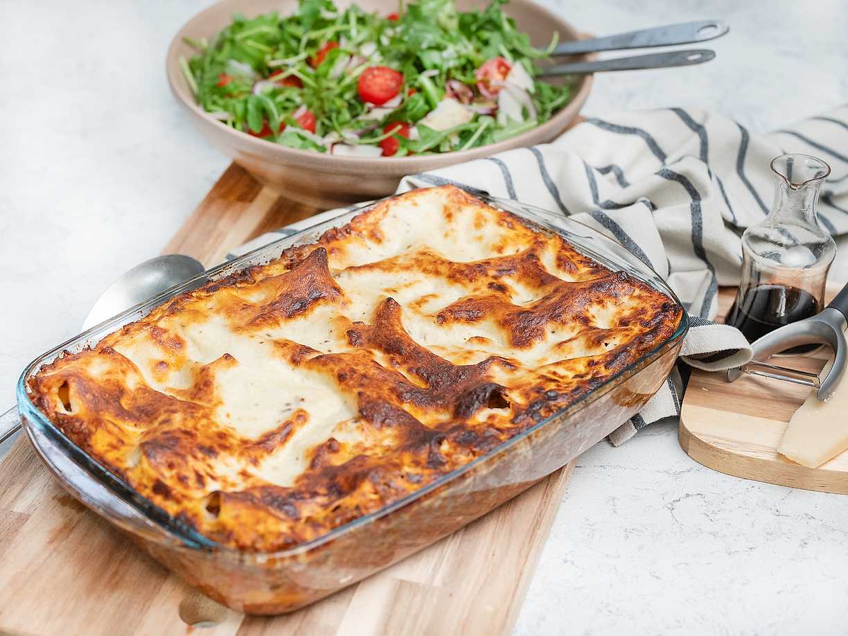 Lasagne med parmesankräm