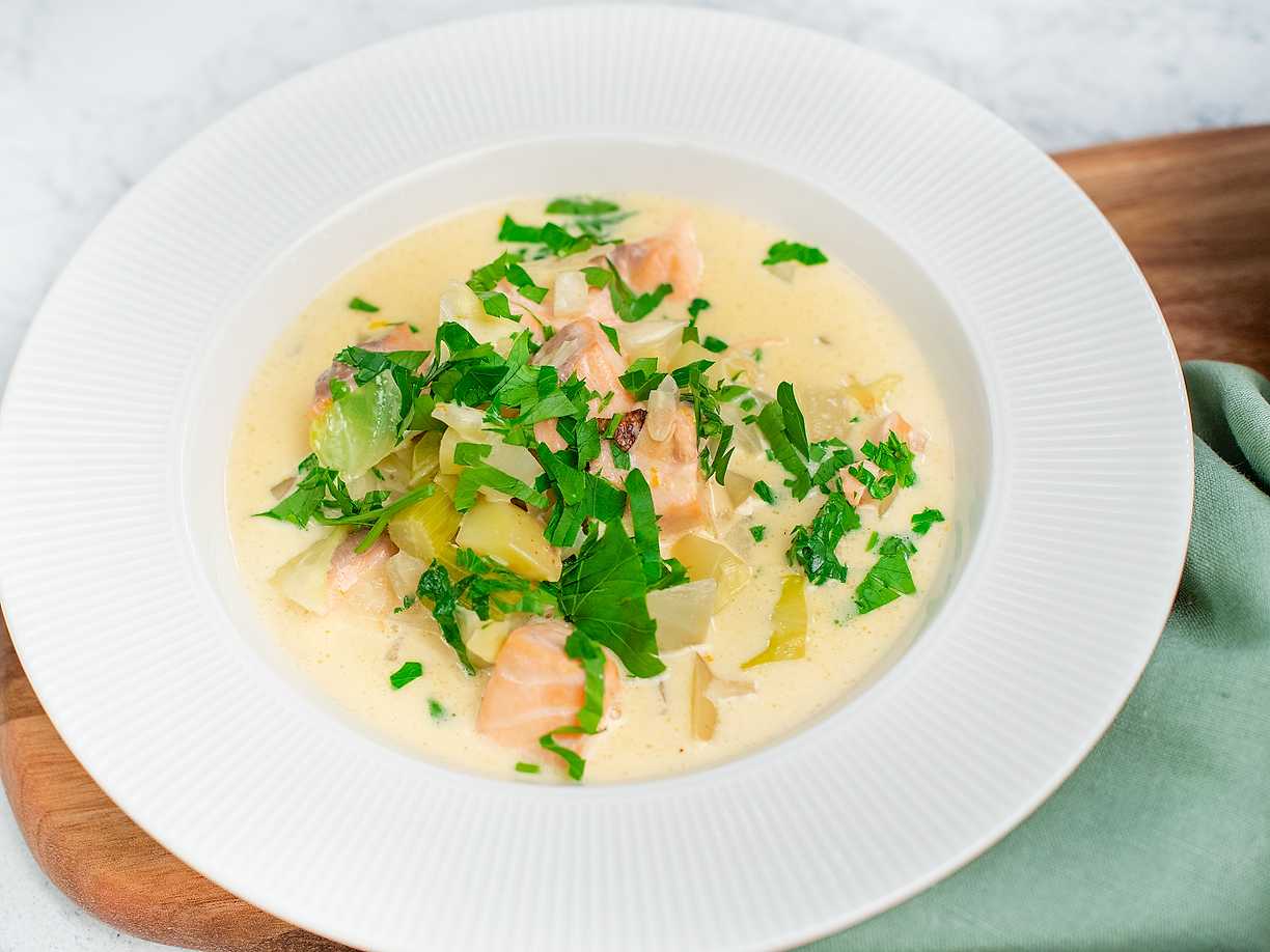 Laxpanna med fänkål och potatis