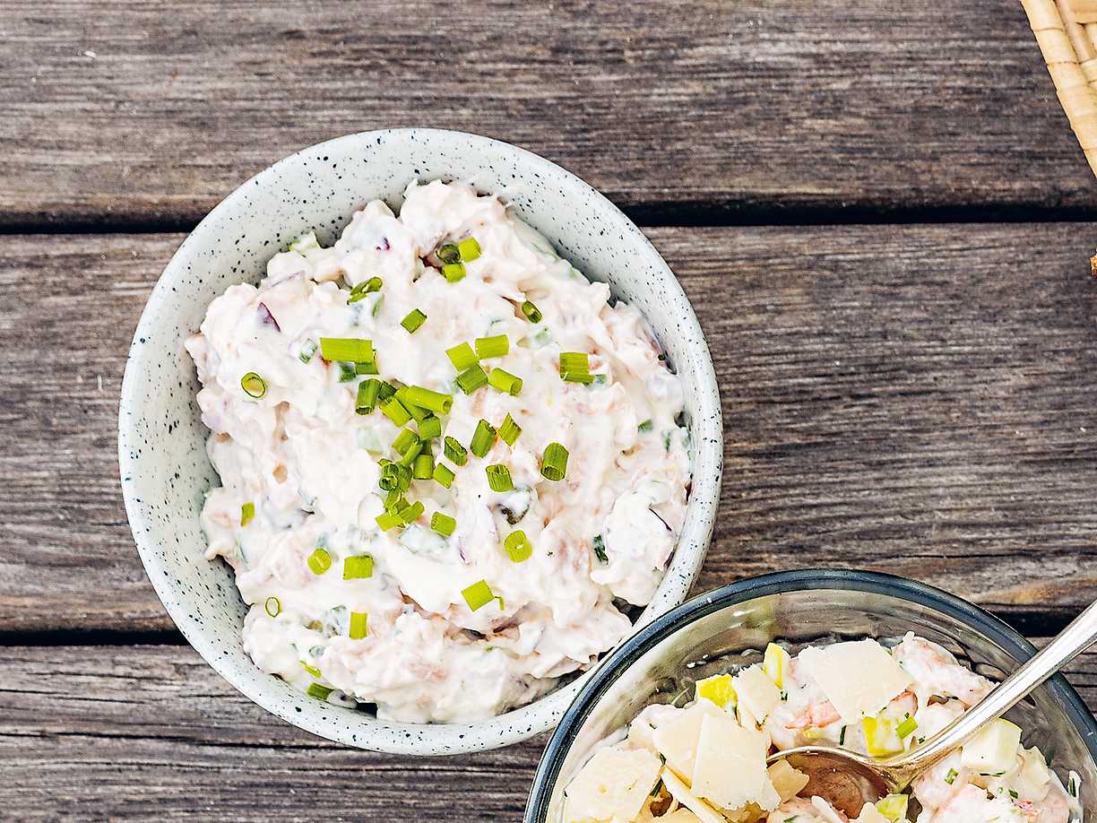 Laxröra med kapris och färskost