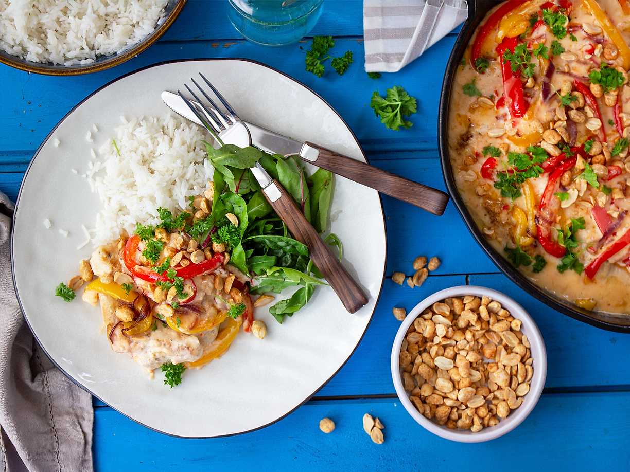 Kyckling i ugn med krämig sweet chilisås